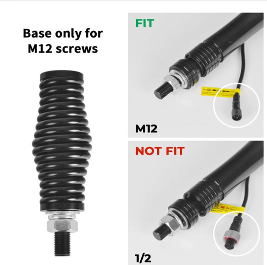 Black Barrel Spring: Secure Attachment for LED Quick Disconnect Whips
