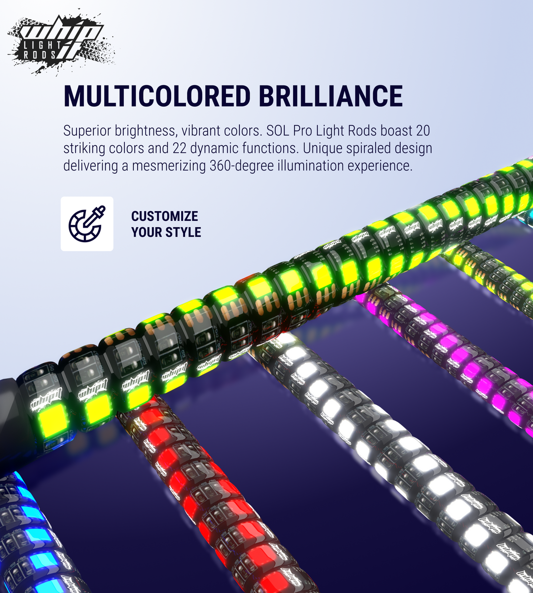 Light Up Your Adventures with SOL PRO LED Whips - Premium Off-Road Lig ...